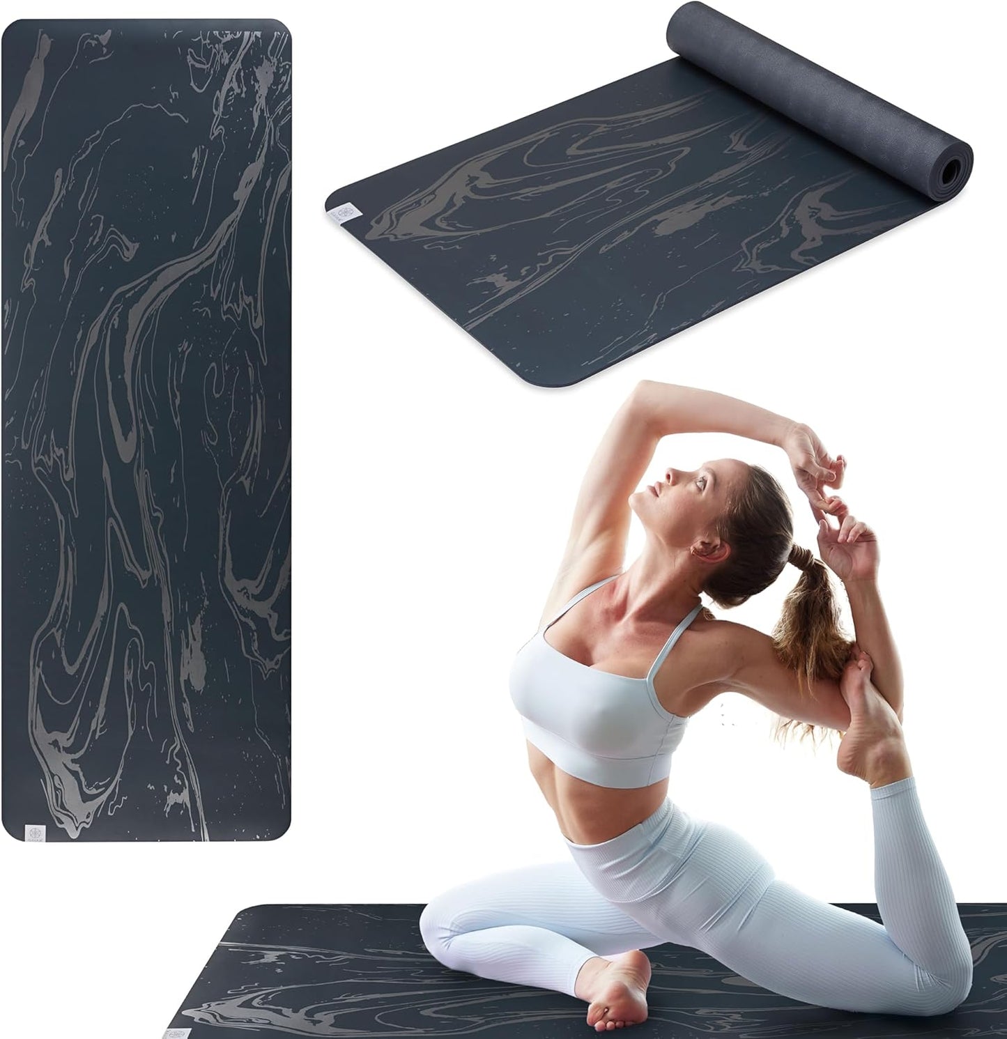 Gaiam Dry-Grip Yoga Mat for Non-Slip Exercise & Fitness
