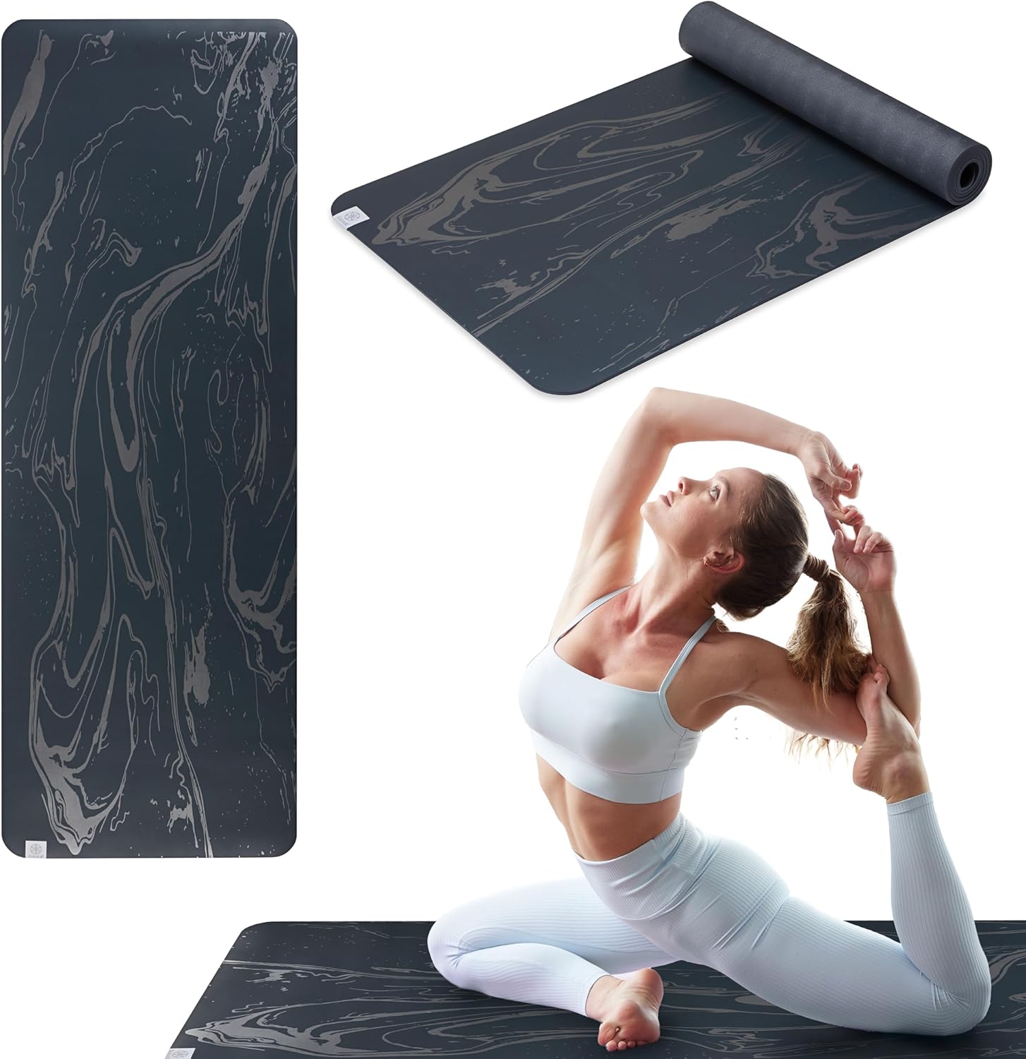 Gaiam Dry-Grip Yoga Mat for Non-Slip Exercise & Fitness