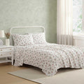 Flannel Sheets Queen Size Le Fleur Pink - Touchably Soft Cotton