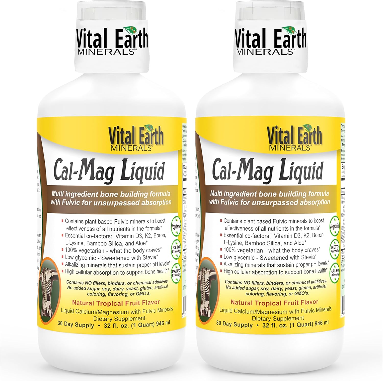 Vital Earth Minerals Cal-Mag Liquid Supplement for Strong Bones