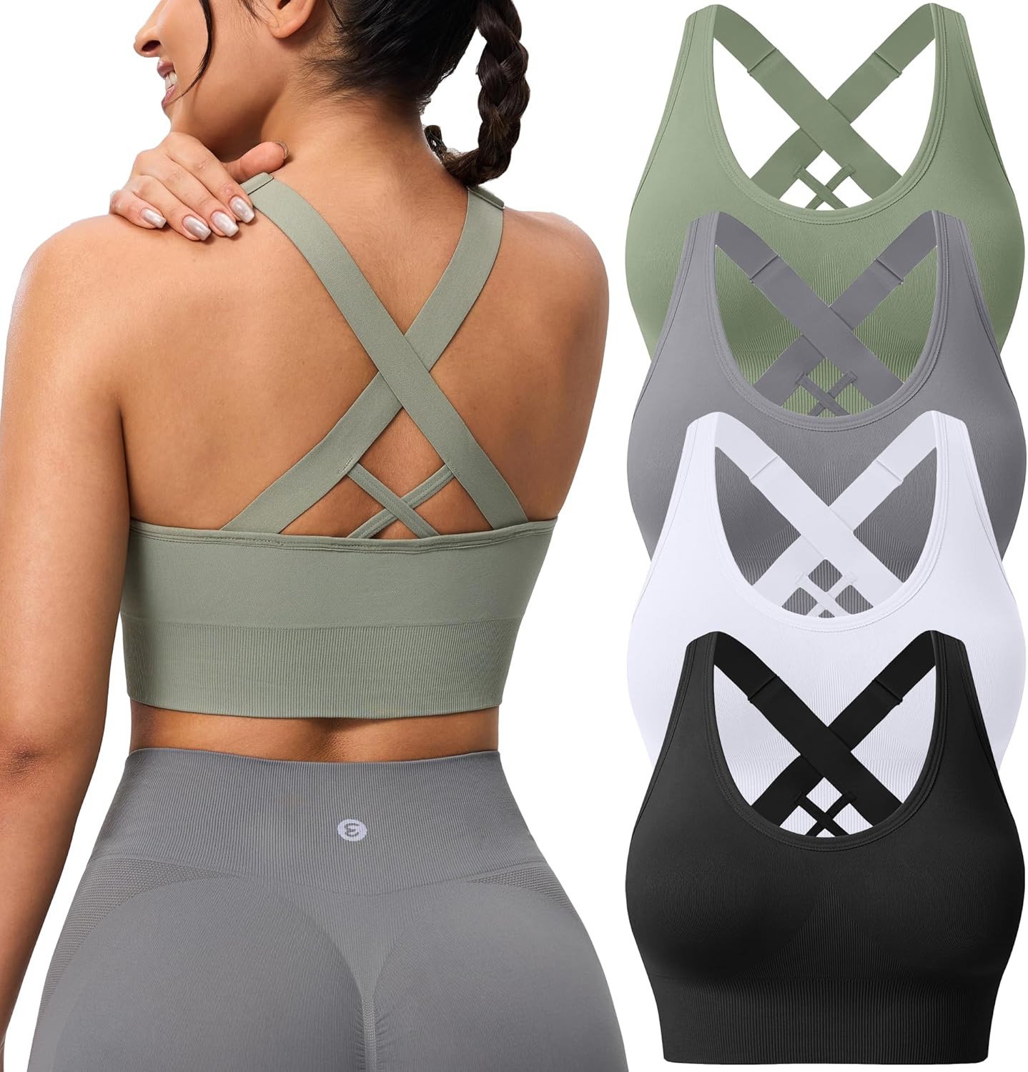 Evercute Sports Bra for Women: Stylish Criss Cross Design