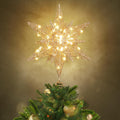 Luxspire Christmas Tree Topper 3D Lighted Star - Champagne Gold