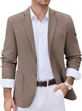 Men's Casual Blazer Two Button Sport Coat - Lightweight Printed Lining