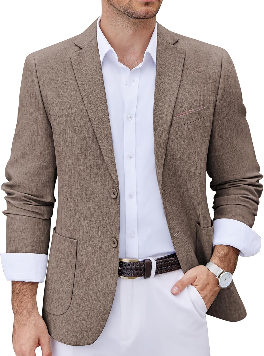 COOFANDY Men's Casual Blazer Lightweight Printed Lining Jacket