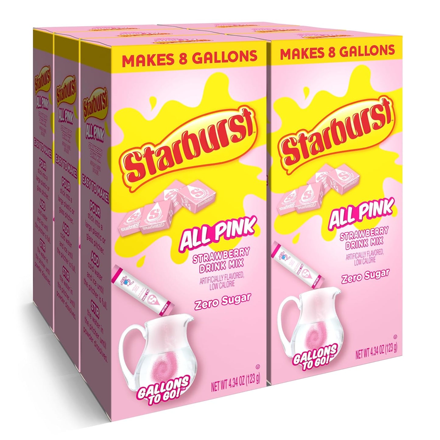 Starburst Gallons To Go Powdered Drink Mix - All Pink Strawberry