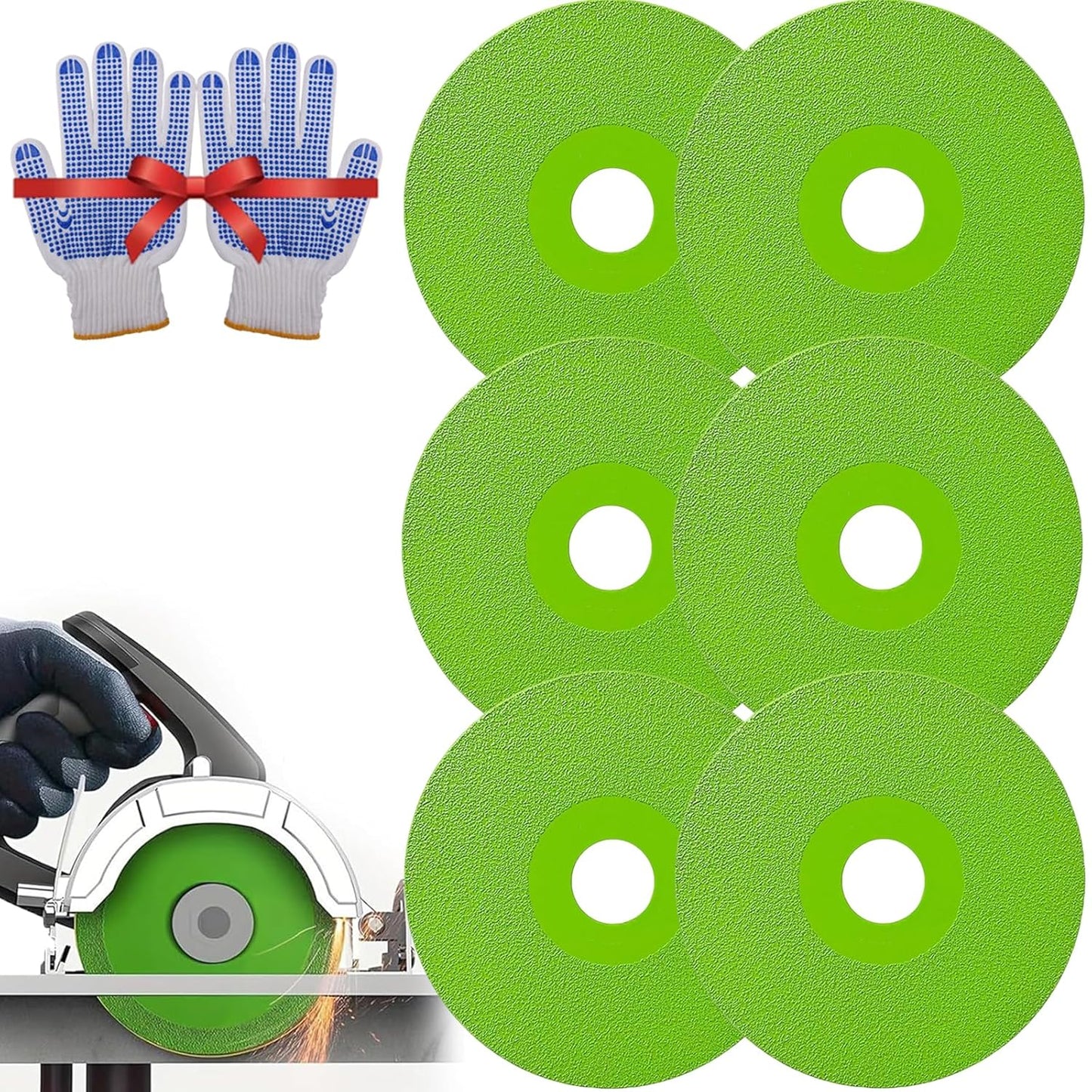Diamond Glass Grinding Set, 6PCS, 100-Type Angle Grinder