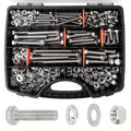 VIGRUE 405PCS Hex Bolts Assortment Kit 1/4-20 5/16-18 3/8-16 - Durable