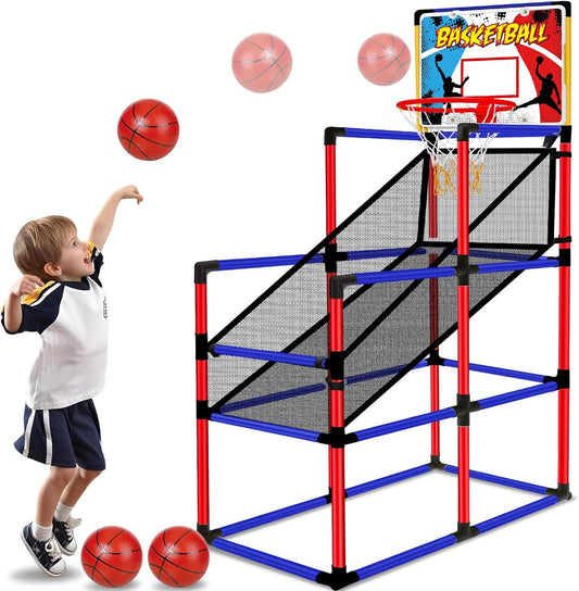 Adjustable Kids Arcade Basketball Game Set