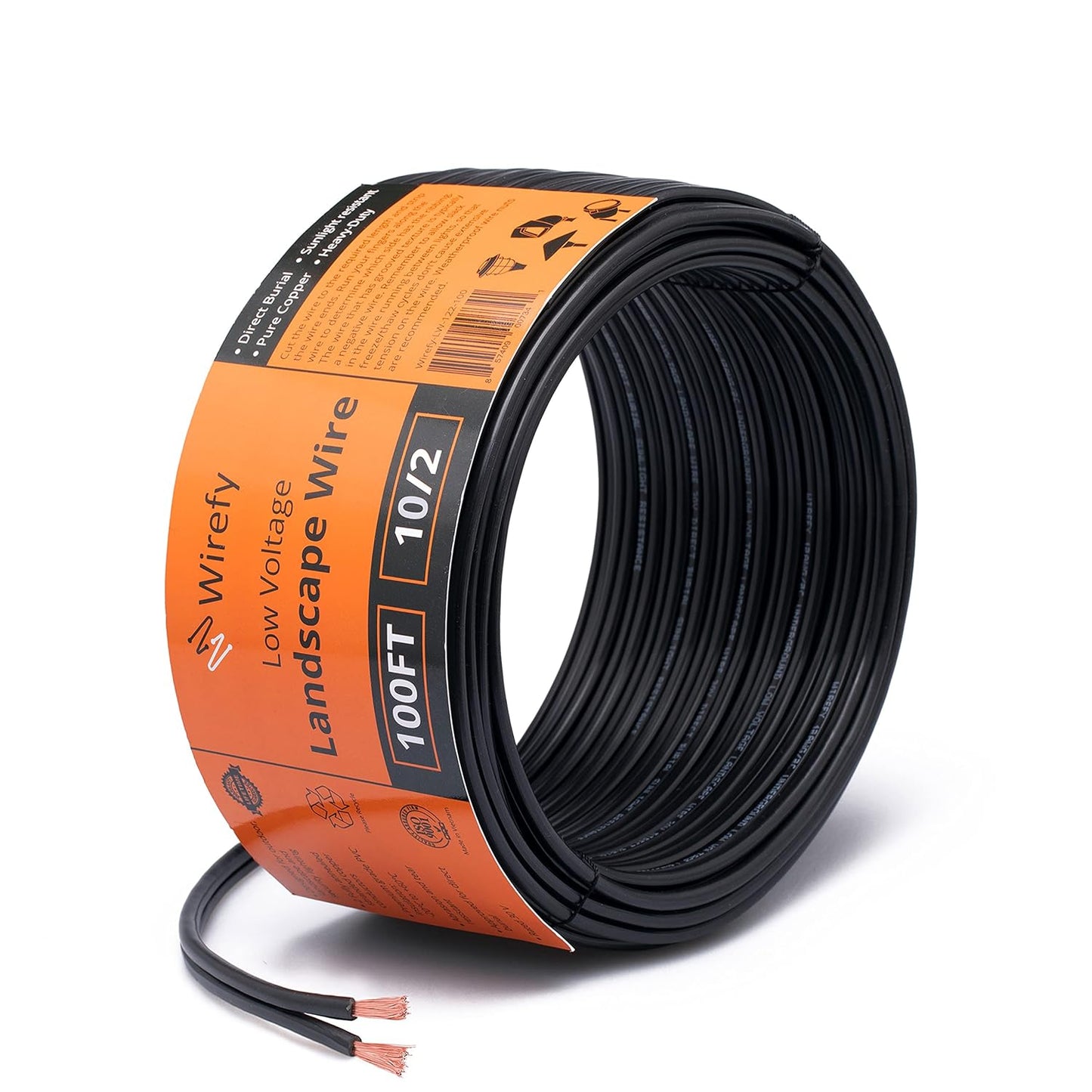 Wirefy 10/2 Copper Landscape Lighting Wire for Outdoor Projects