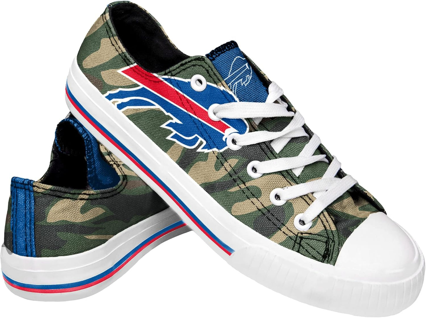 FOCO Women's NFL Camo Low Top Canvas Sneakers for Fans