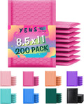Yens Poly Bubble Mailers 8.5x12 200 Pack - Waterproof Padded Shipping