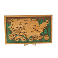National Park Travel Map Wood - Hand Painted Keepsake 11in x 18in