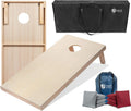 4ft x 2ft Solid Wood Cornhole Boards with LED Ring Lights