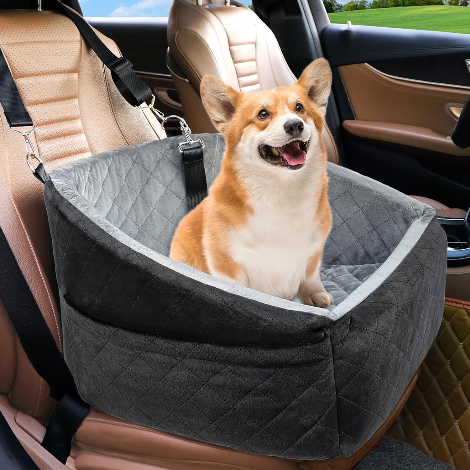 NEEZUKAR Dog Car Seat: Washable & Safe Travel Solution