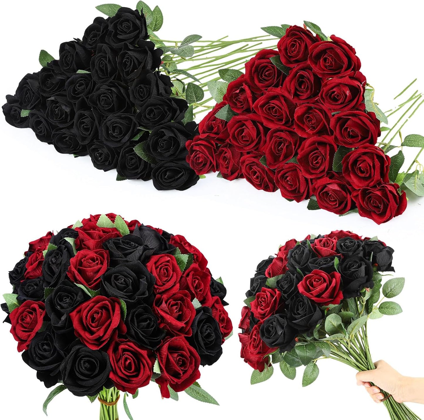 80 Pcs Artificial Roses for Wedding Bouquet and Home Decor