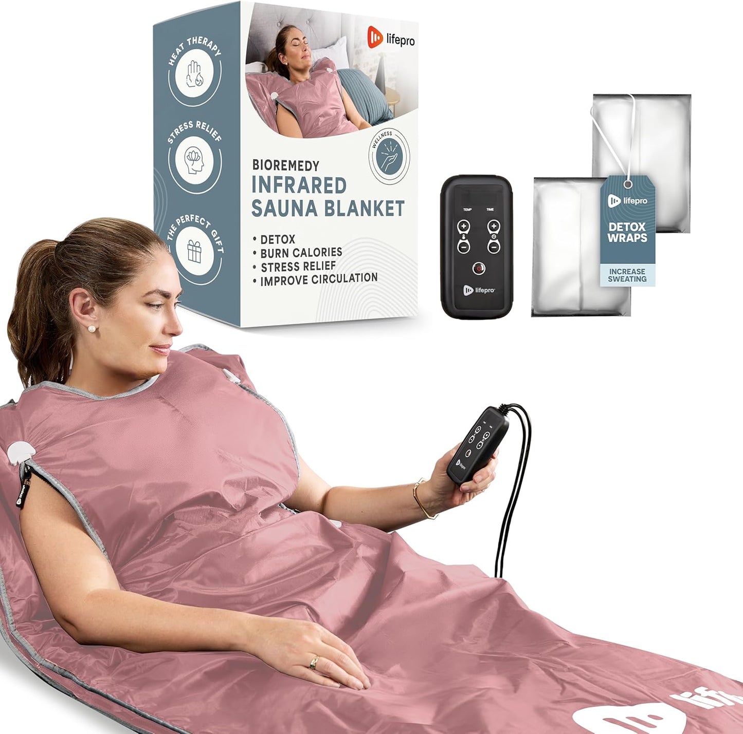 Lifepro BioRemedy Infrared Sauna Blanket for Relaxation & Detox