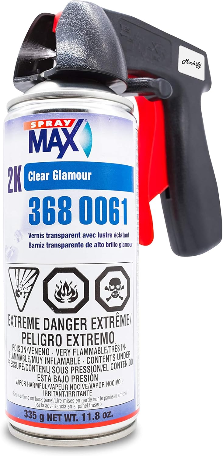 Spraymax 2K Clear Coat Aerosol Spray Can for High Gloss Finish