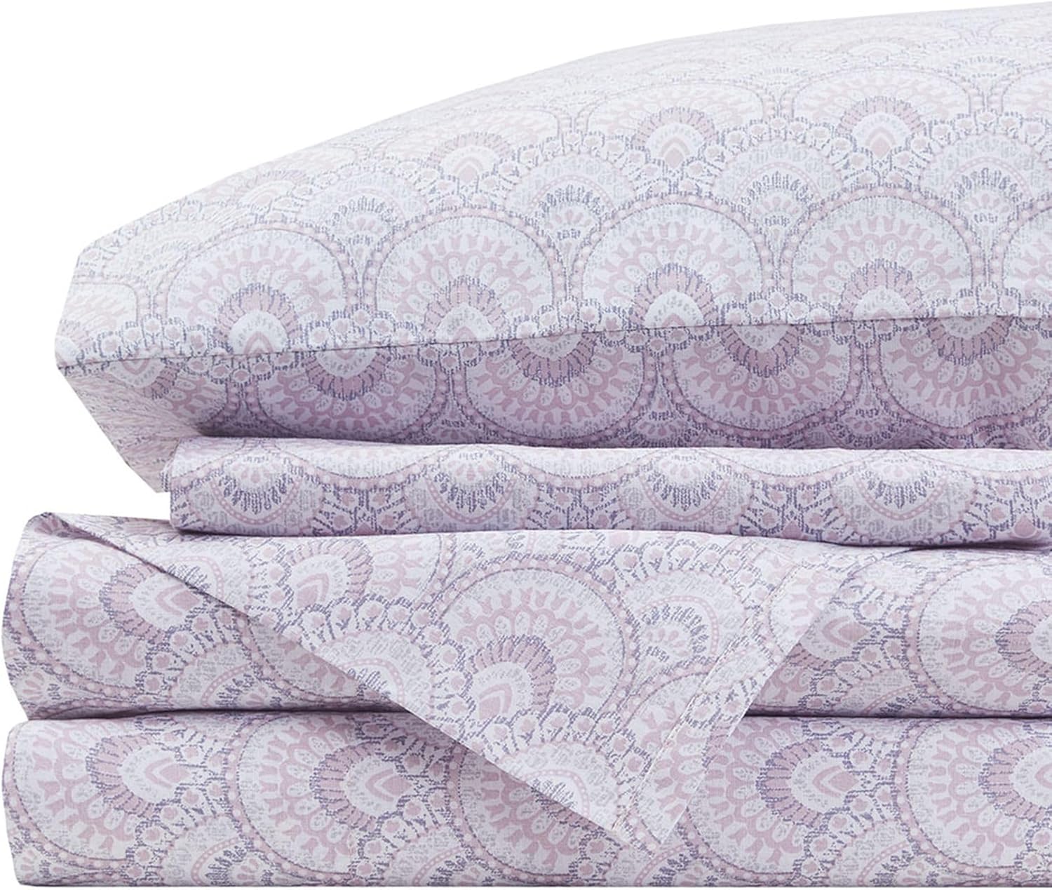 Comfort Spaces 100% Cotton Sheet Set for Cozy All Season Bedding