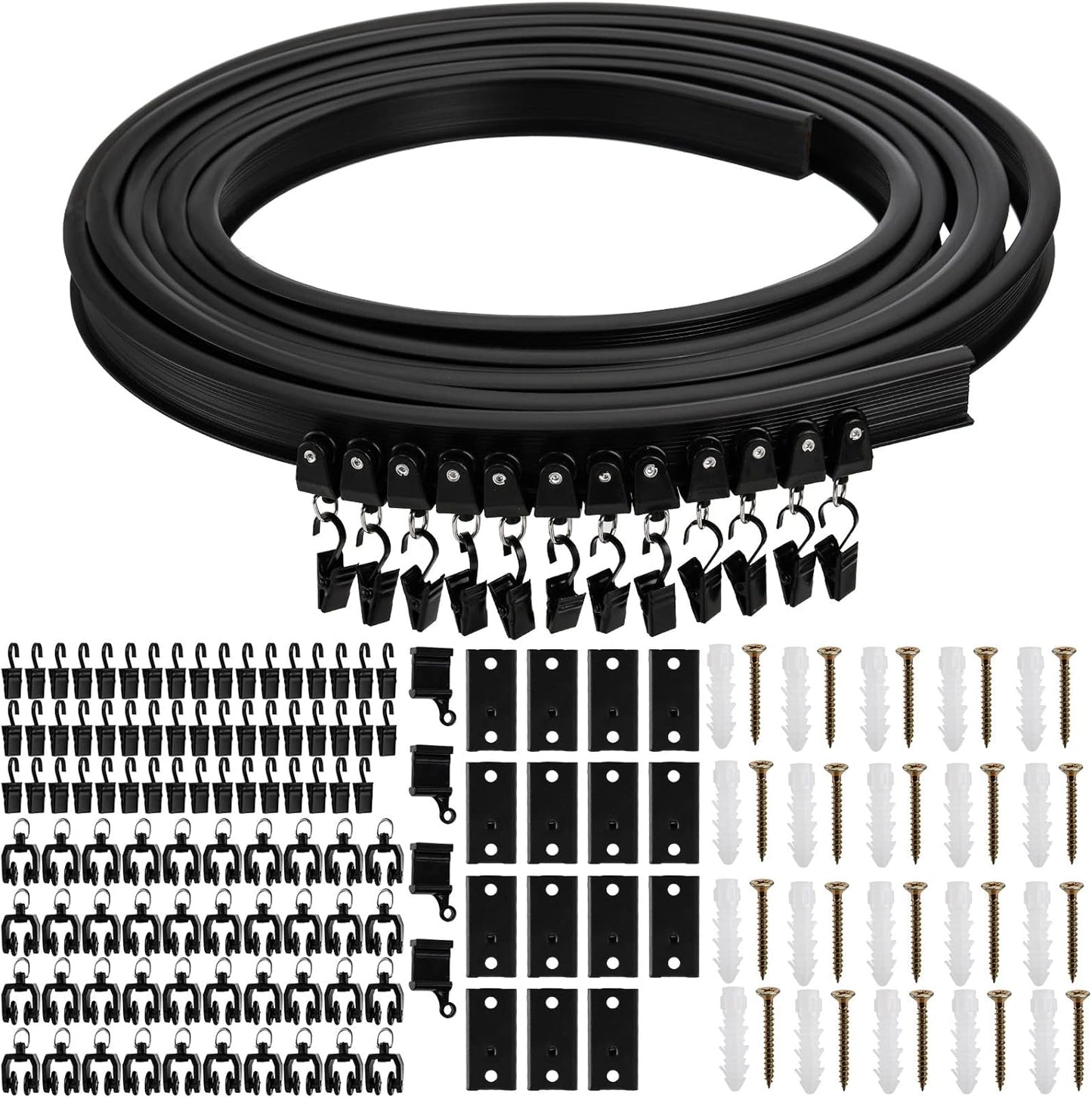Lawei 5m Flexible Ceiling Curtain Track - Silent Rollers for Ultimate Versatility