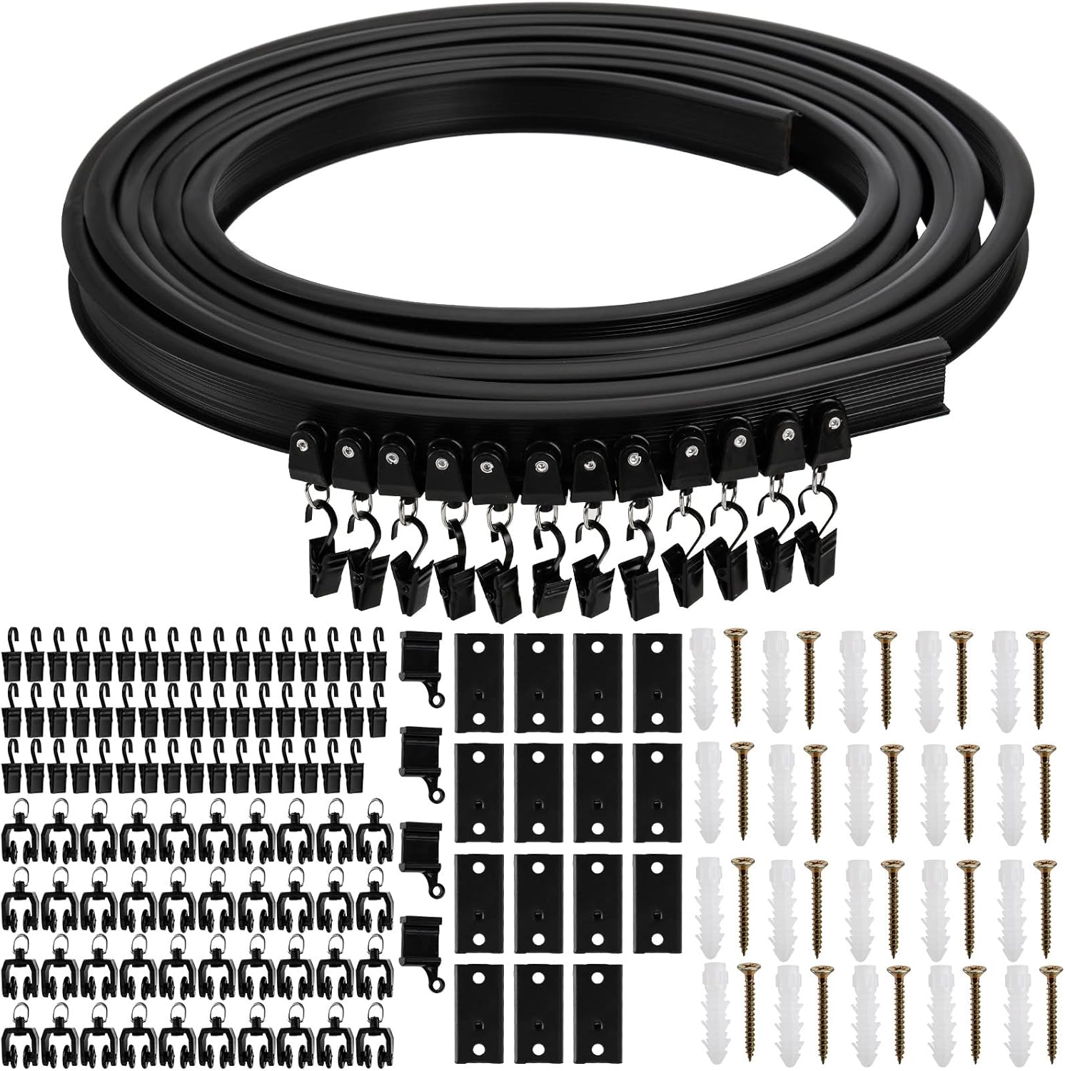 Lawei 5m Flexible Ceiling Curtain Track - Silent Rollers for Ultimate Versatility