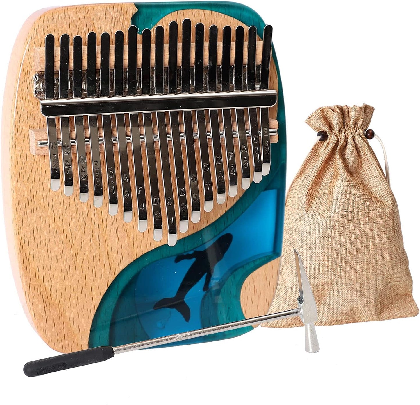 Kalimba Thumb Piano 17 Keys - Portable Mbira Finger Piano