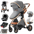 compact 3 in 1 baby stroller travel combo for easy mobility and care