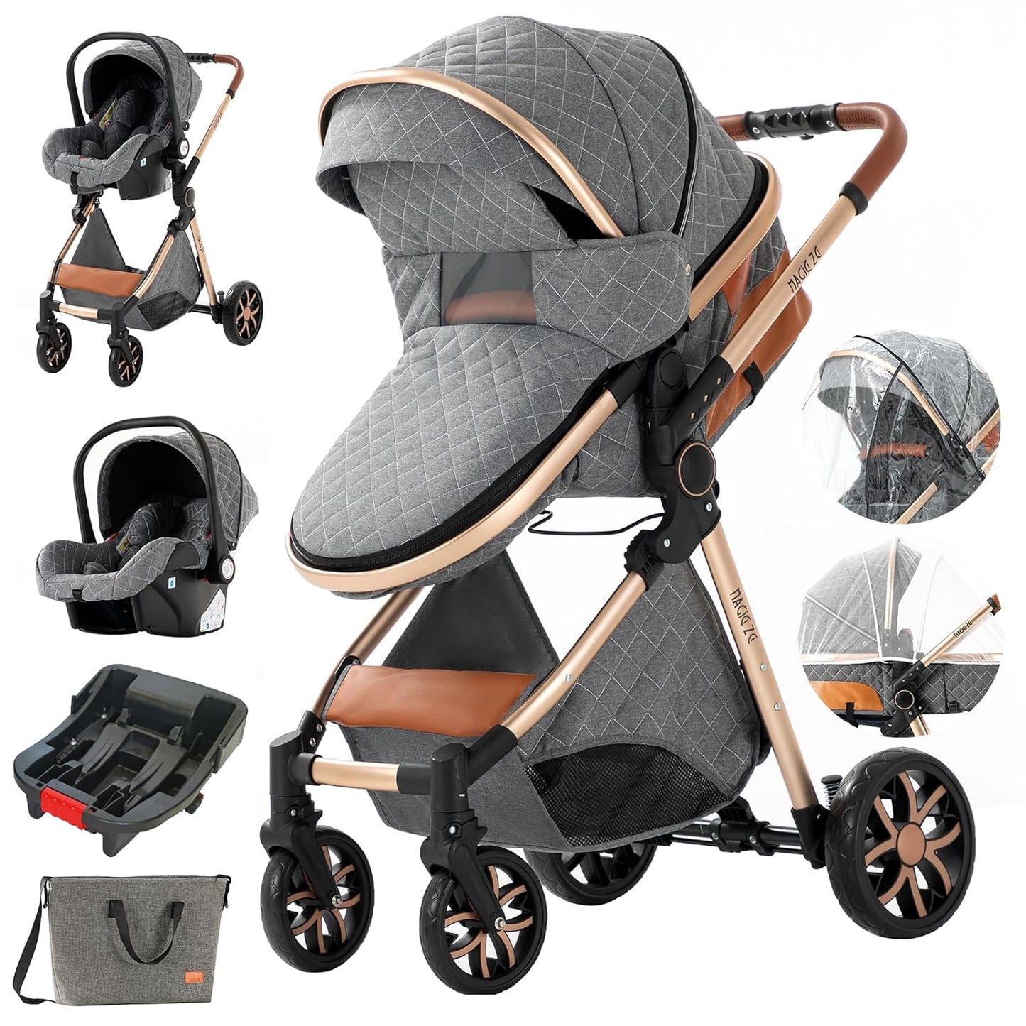 3 in 1 Baby Stroller Travel System Combo Set for Newborns
