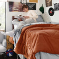 Bedsure Twin XL Comforter Set - 5 Piece Reversible Burnt Orange