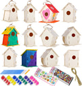 24 Pack Large DIY Bird House Kits for Kids - Party Craft Set
