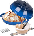 Enameled Cast Iron Dutch Oven 6 Quart in Blue - Bread Oven