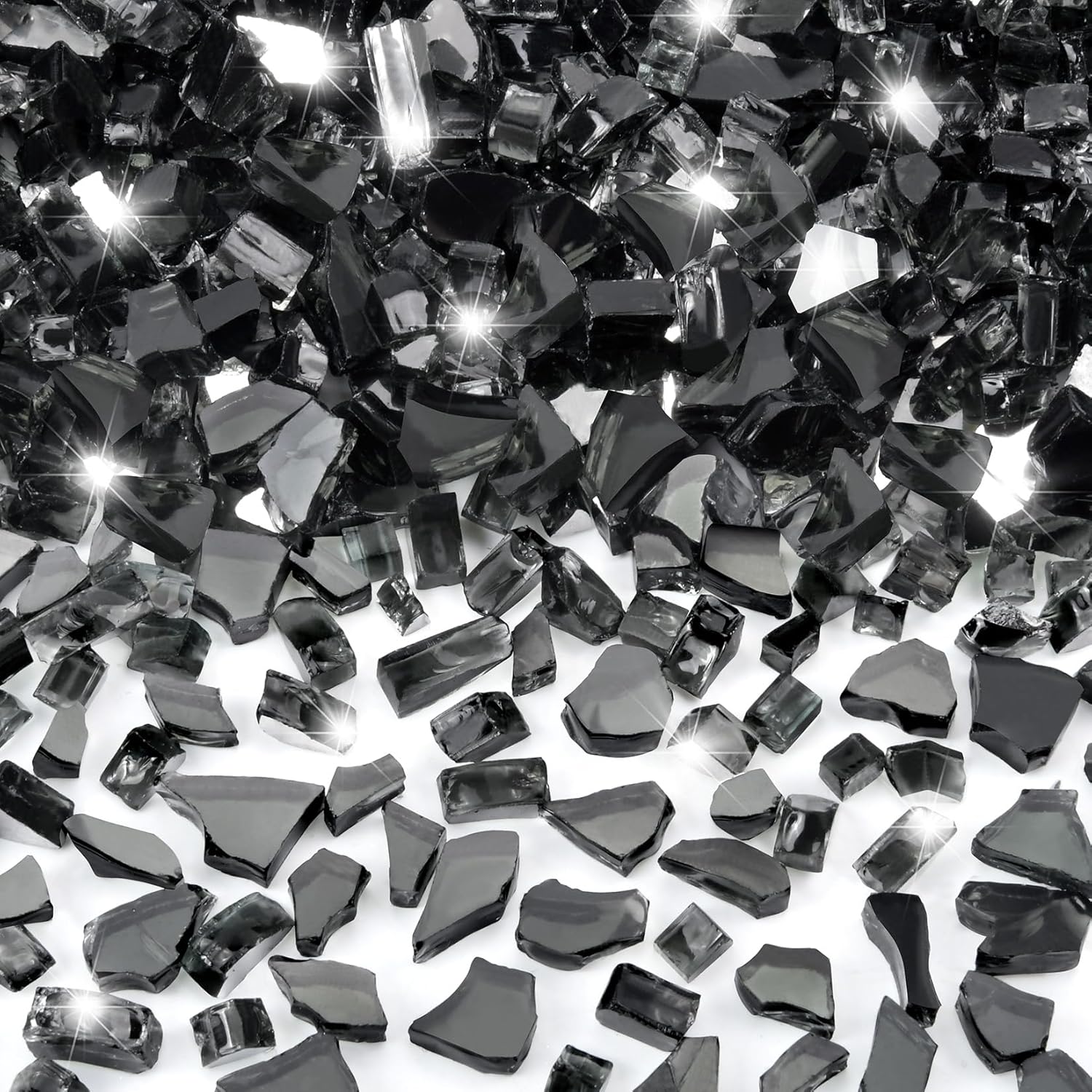 GasSaf 1/4 Inch Fire Glass for Fire Pits and Fireplaces