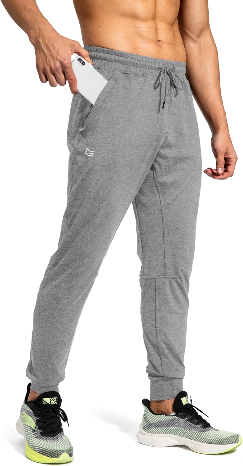 G Gradual Men's Athletic Sweatpants with Zipper Pockets