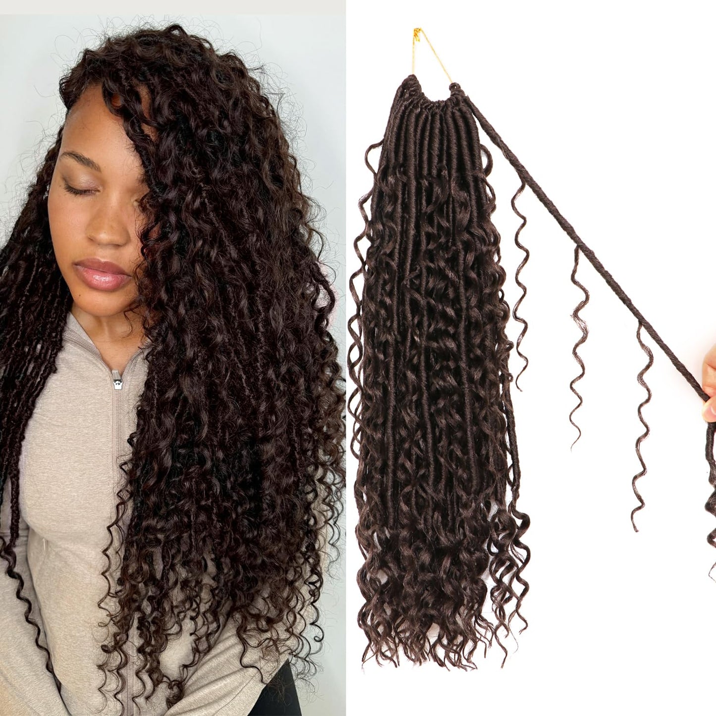 Goddess Faux Locs Crochet Hair - 18 Inch Boho Soft Locs