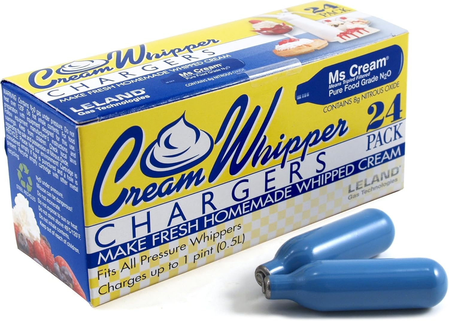 Premium Leland N2O Chargers for Rich Whipped Cream