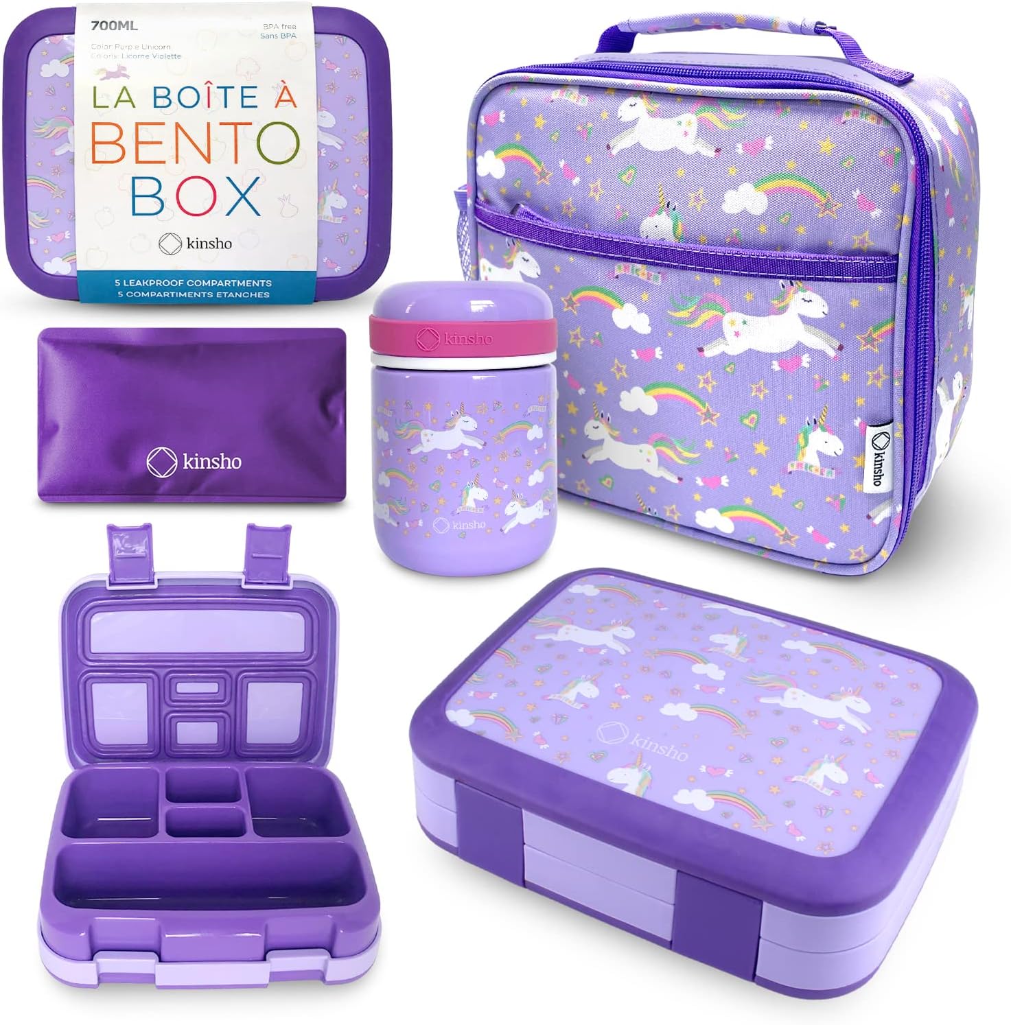 Bento Box with Stainless Steel Thermo and Insulated Lunch Bag