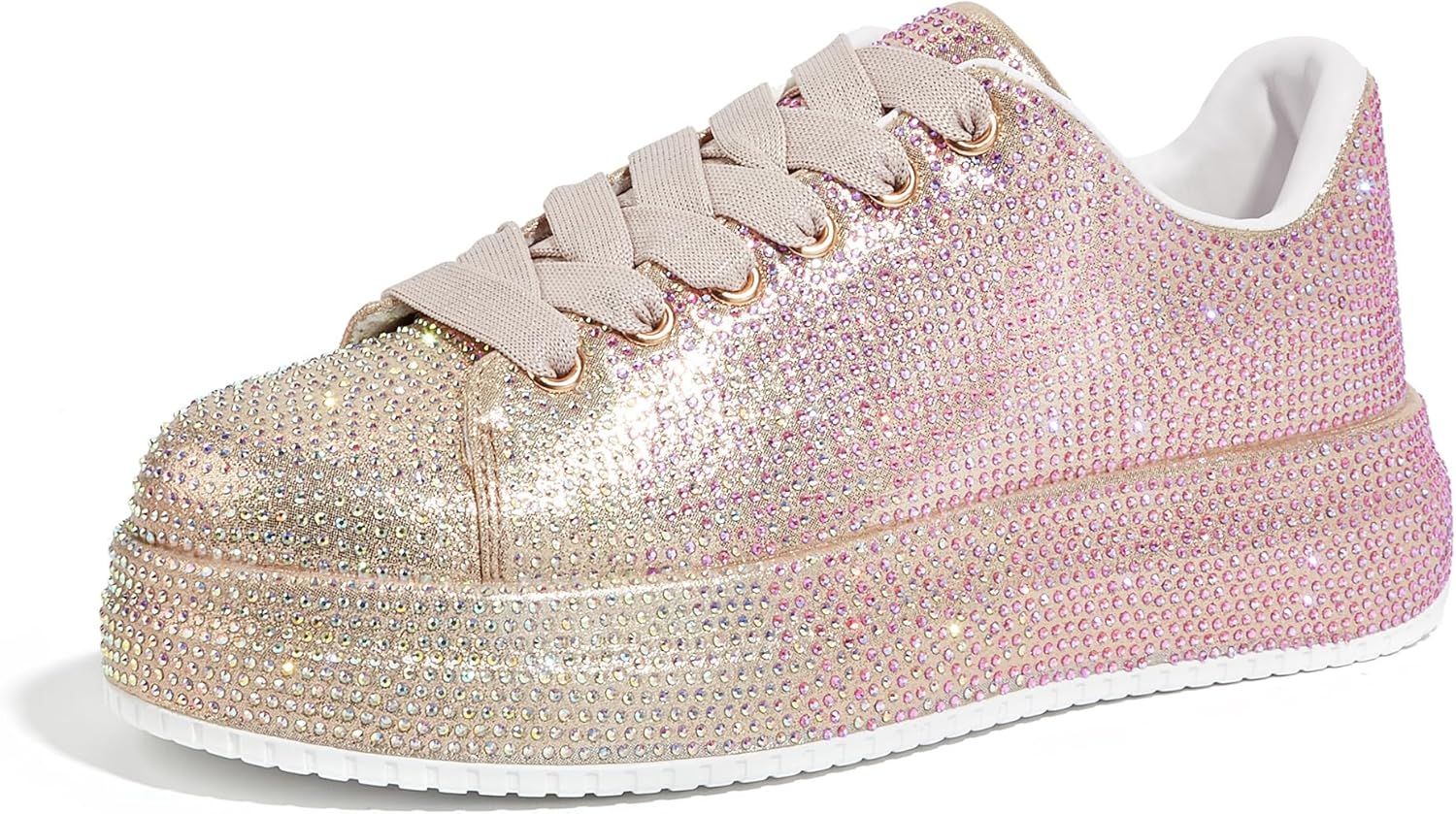 Rhinestone Sneakers for Women - Sparkly Platform Tennis Shoes