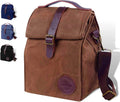 Insulated Lunch Bag 10L Waxed Canvas Cooler - Durable Carry