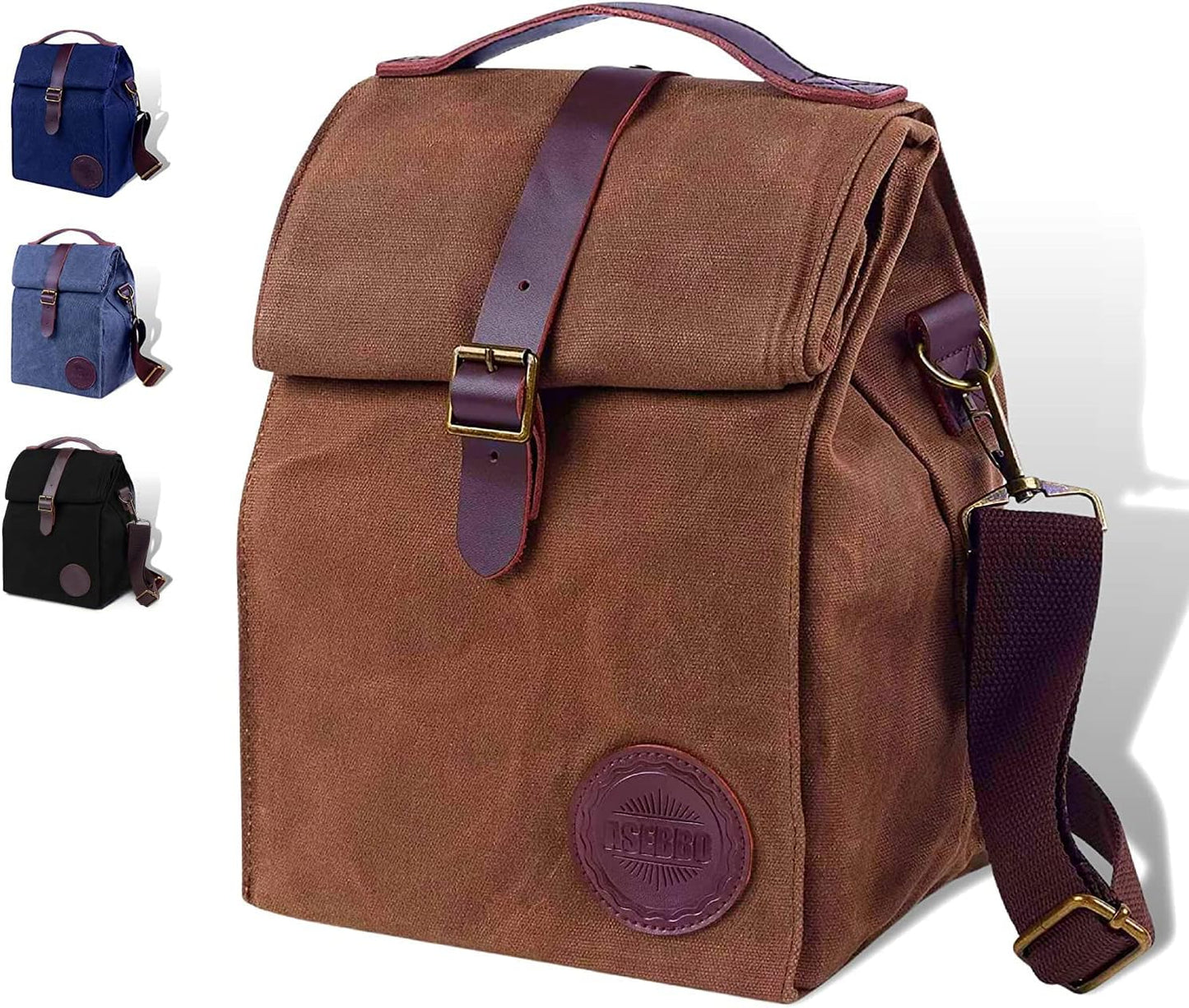 Insulated Lunch Bag for Work and Picnic - Sturdy Waxed Canvas