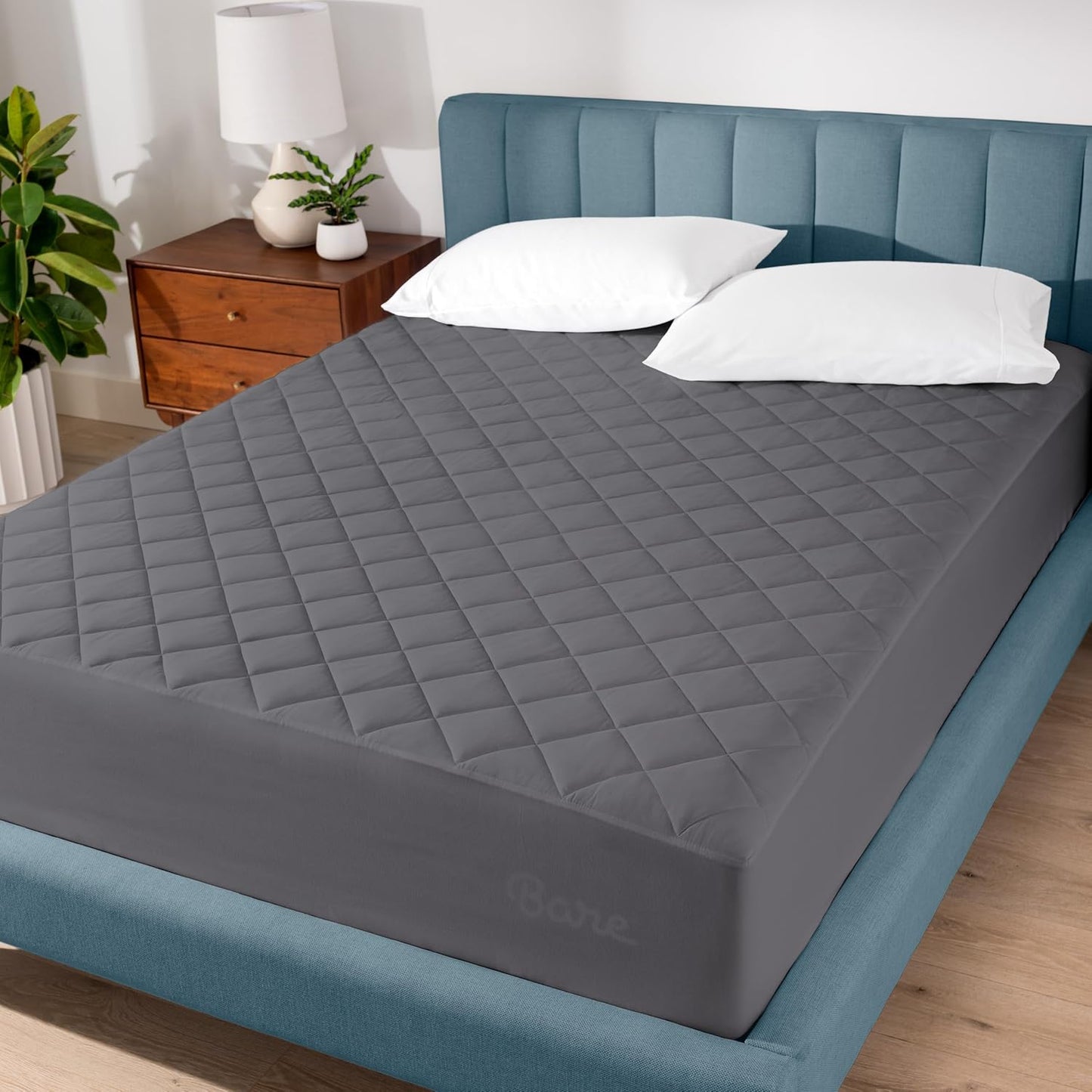 Bare Home King Quilted Fitted Mattress Pad for Ultimate Comfort