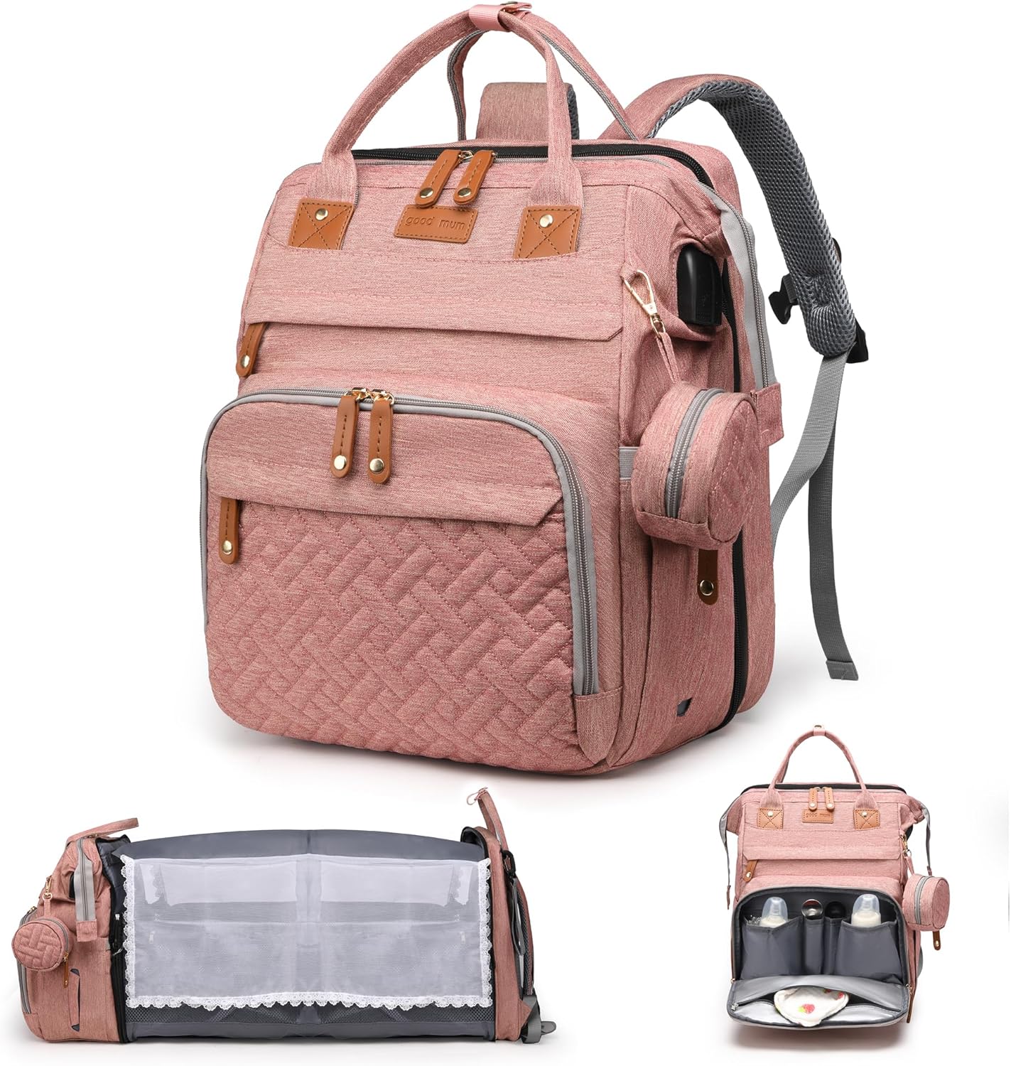 Diaper Bag Backpack with Changing Station for New Parents