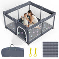 Baby Playpen with Mat Large Playard for Toddlers - Safe & Breathable