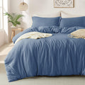 MILDLY Super Soft Duvet Cover - Washed Microfiber Light Denim