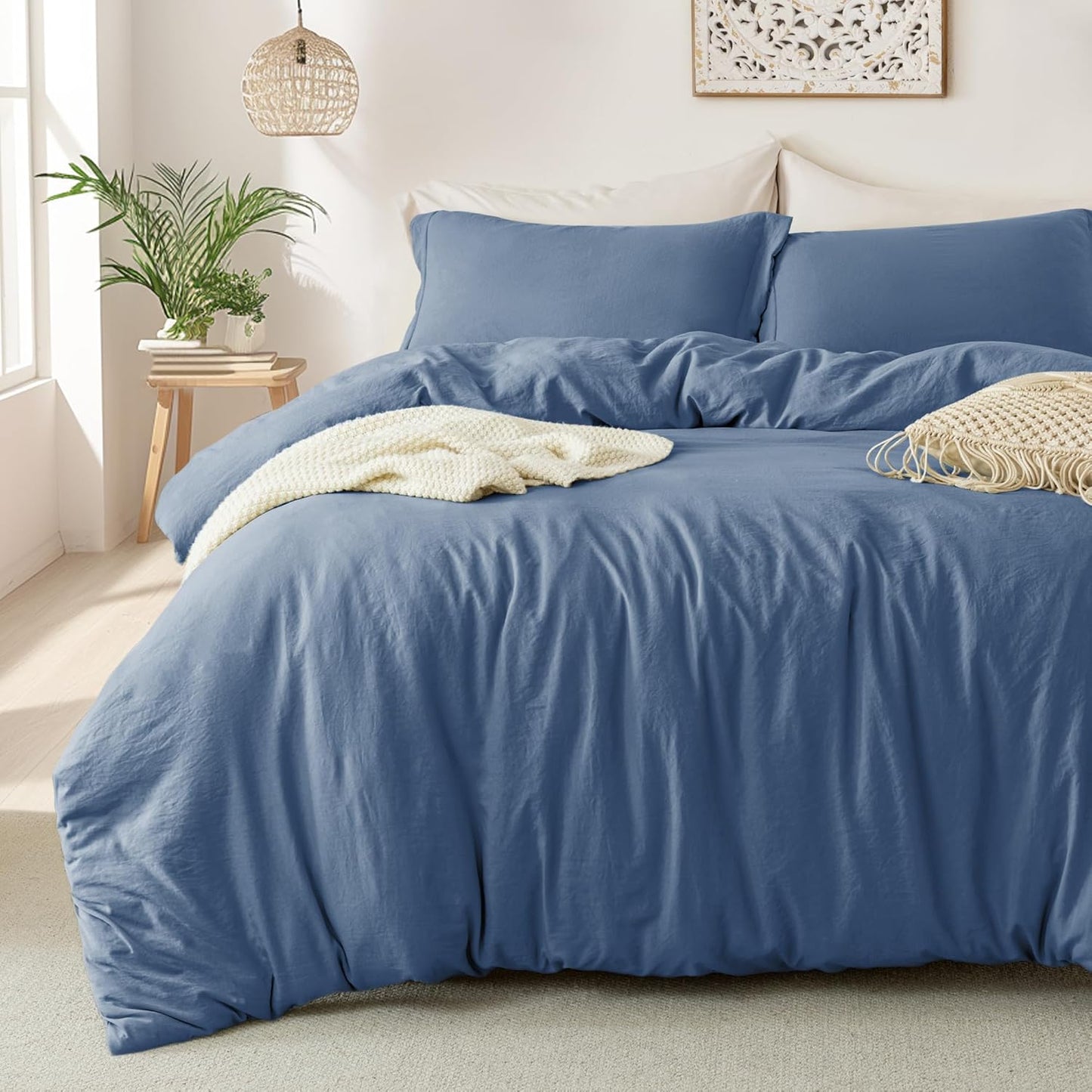 MILDLY Super Soft Duvet Cover Set - 100% Washed Microfiber