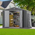 10x14 FT Outdoor Storage Shed - Durable Metal Garden Shed