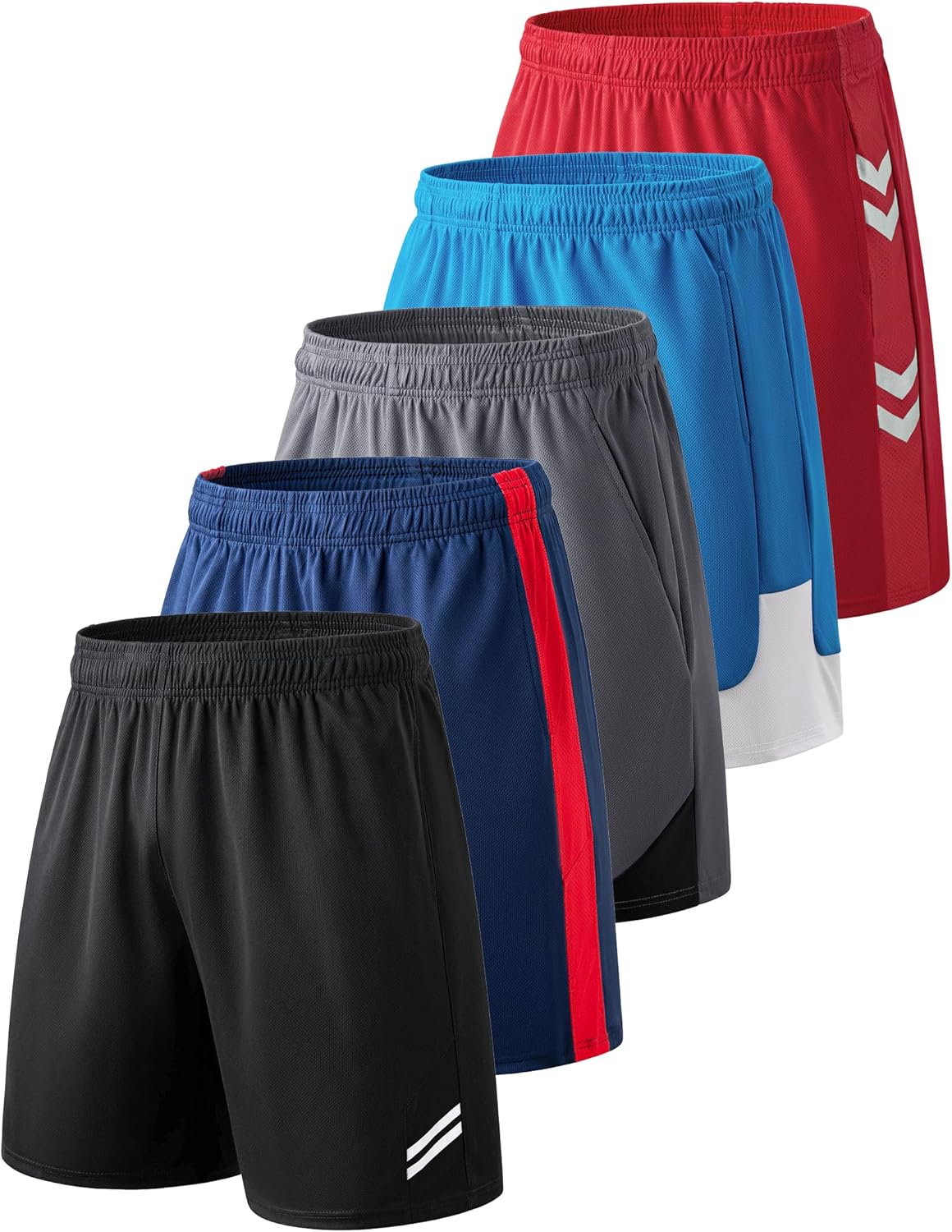 Big Boys Youth Athletic Mesh Basketball Shorts with Pockets