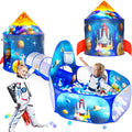 3PC Ball Pits for Toddlers with Play Tent and Tunnel - Space Ship Play