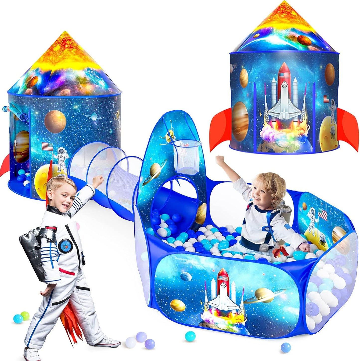 3PC Ball Pits for Toddlers with Play Tent and Tunnel Fun