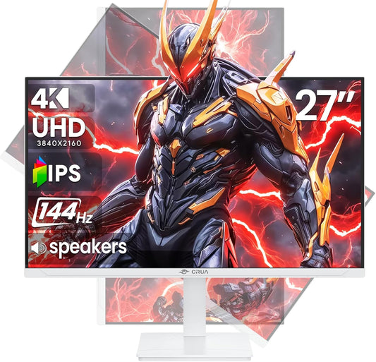 CRUA 27in 4K Gaming Monitor with 144Hz Refresh Rate and More