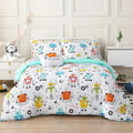 Twin Size Robot Comforter Set for Boys - Soft Microfiber 6-Piece