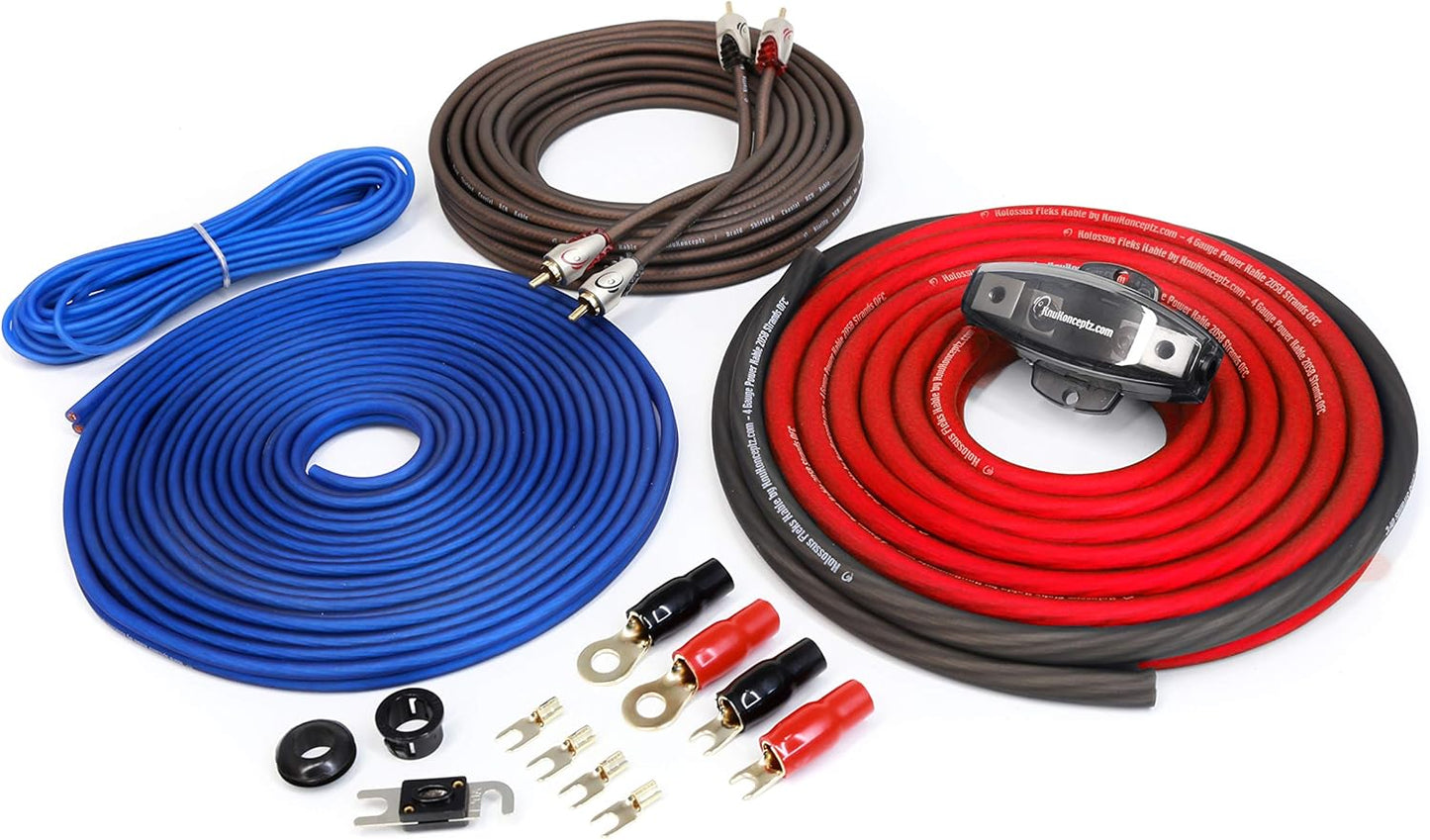 KnuKonceptz Kolossus 4 Gauge OFC Amplifier Installation Kit Review